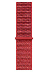 Apple Watch Uyumlu Hasır Örgü Kordon Kırmızı